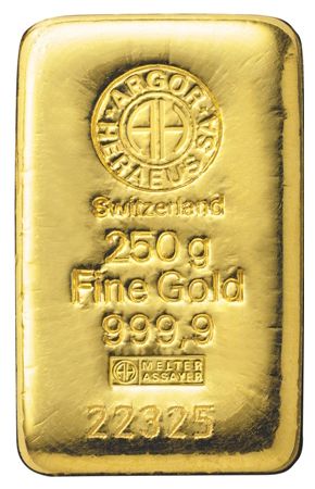 Zlatý slitek Argor Heraeus  250 g